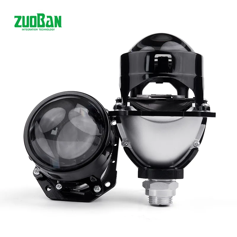 ໂຄມໄຟຫົວເລນຄູ່ 2.5 ນິ້ວ plug-and-play single-cup double-light lens T0325
